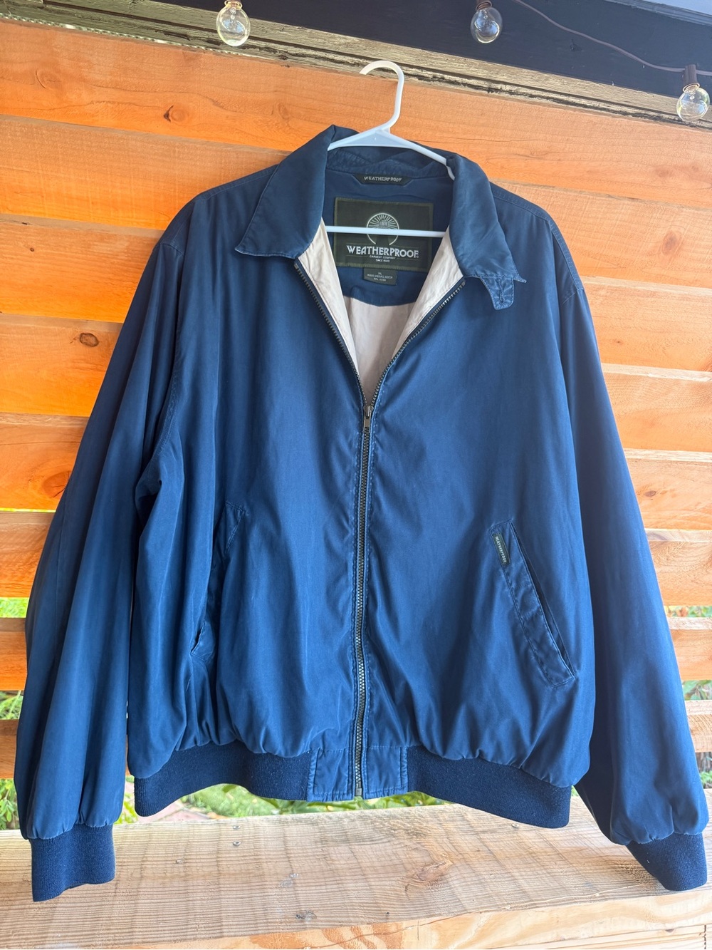 Weatherproof Men's Navy Bomber Jacket size XL
